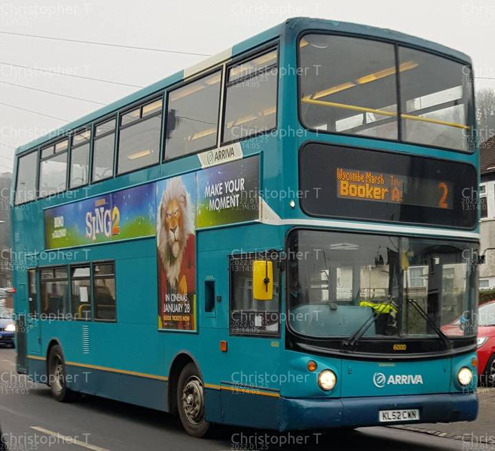 Image of Arriva Beds and Bucks vehicle 6000. Taken by Christopher T at 13.14.05 on 2022.01.25